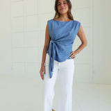 All Tied Up Top - Denim