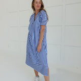 Ida Midi Dress - Navy