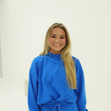 Essentials Mock Neck Short Set - Ocean