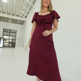 Applaud Please Midi Dress - Wine
