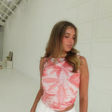 Tropicana Mesh Top - Pink