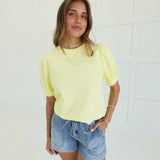 Verna Puff Sleeve Top - Yellow