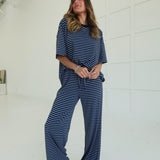 Keaton Striped Set - Black