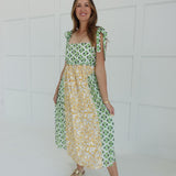 Kaleidoscope Midi Dress - Green