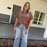 Wanda Collared Blouse - Mocha