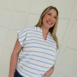 Holdover Stripe Top - Blue
