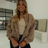 Hamlet Houndstooth Bomber Jacket