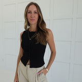 Influenced Knit Top - Black