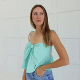 Blakely Bow Top - Mint