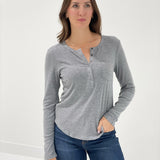 Take A Hint Ribbed Knit Top - H Grey *CM