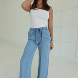 Danya Tencel Pants - Lt Blue