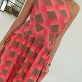 Picket Fences Midi Dress - Coral