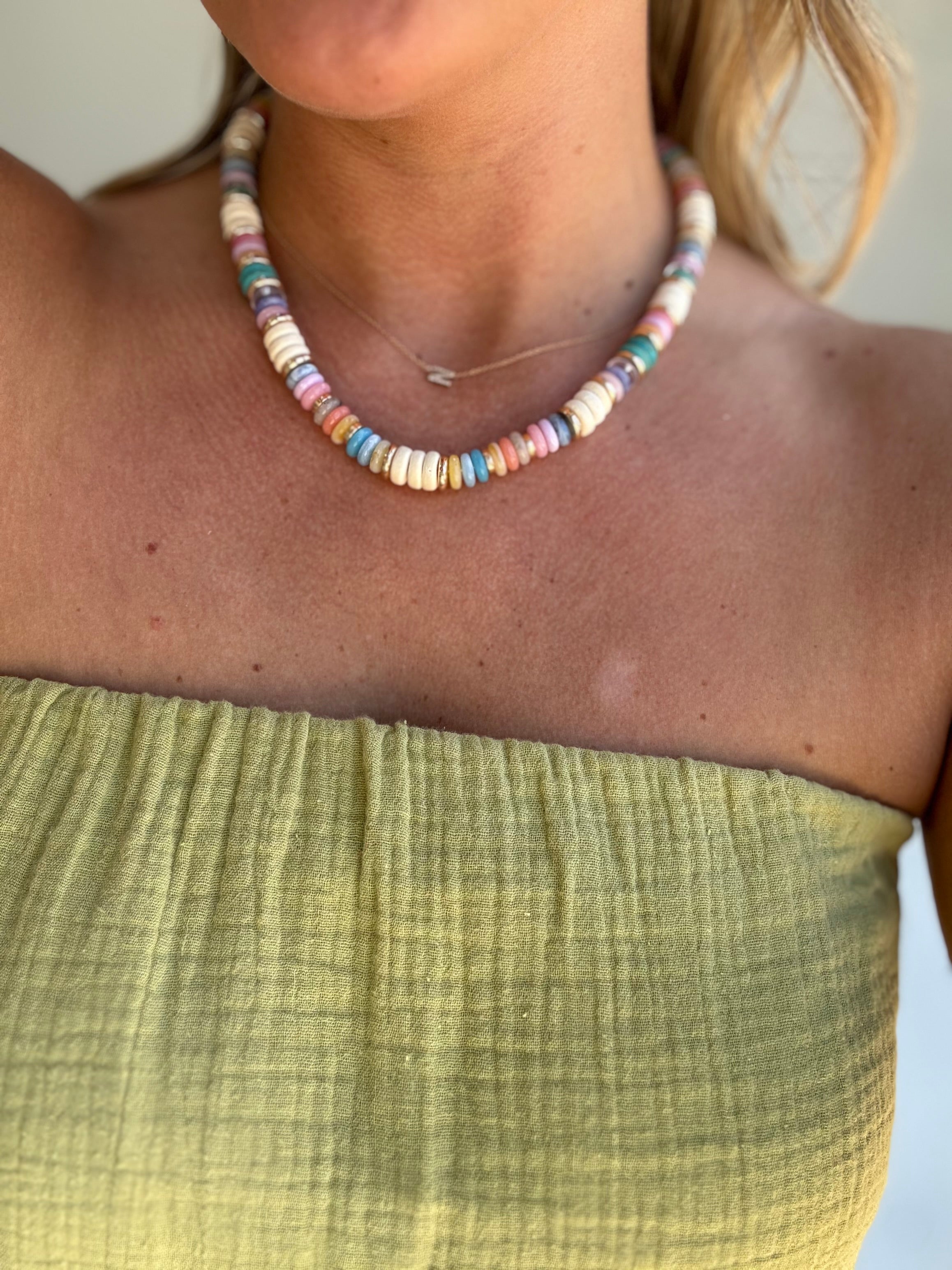 Flat Beaded Necklace