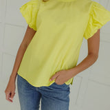Poplin Puff Top
