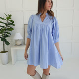 True To Yourself Mini Dress - Chambray