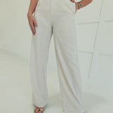 Lindy Linen Trouser - Natural