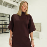 Catie Batwing Dress - Maroon