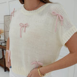 Marquette Sweater Top - Cream