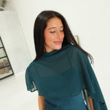McCallan 52 Cape Dress - Hunter Green