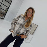 Bonfires Plaid Top - Brown Multi