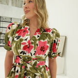 Moffit Floral Top - Olive