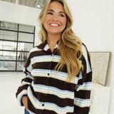 Baldwin Striped Cardi - Brown