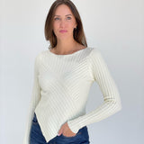 Flag Thrown Sweater - Ivory