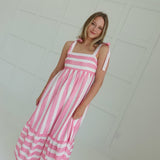 Janie Midi Dress - Pink
