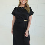 City Noir Midi Dress - Black