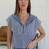 Leading Way Top - Indigo Blue