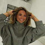 Twist on Gingham Jacket - Green