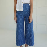 Priscock Polka-Dot Pants - Sky