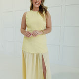 Night Before Midi Dress - Yellow