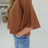 Belles Dowry Sweater - Deep Camel