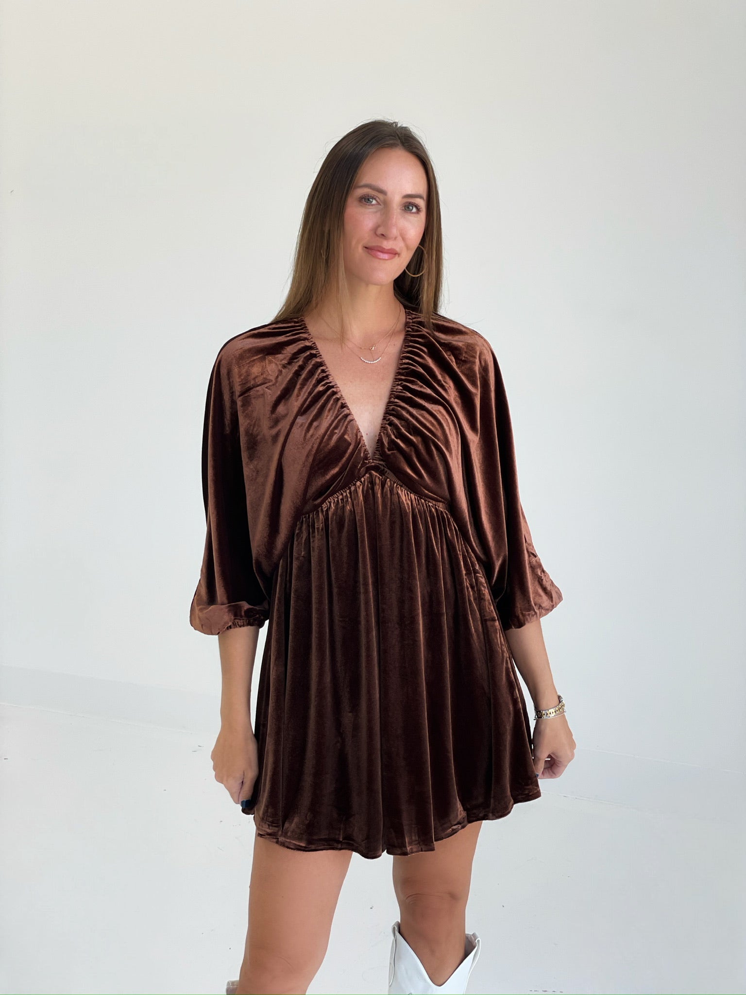 Crushing On You Dress - Brown