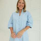 Jenna Shirt Dress - Sky