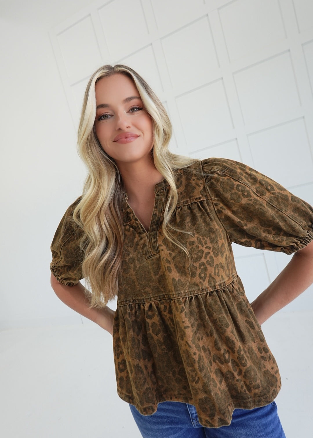 Jameson Printed Top - Camel