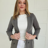 Corporate Chic Blazer - Grey