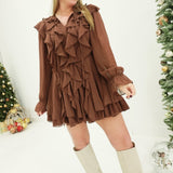 Sweet Whirl Of Mine Dress - Dk Mocha