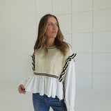 Presley Striped Vest Blouse