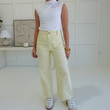 Ari Cropped Pants - Honey