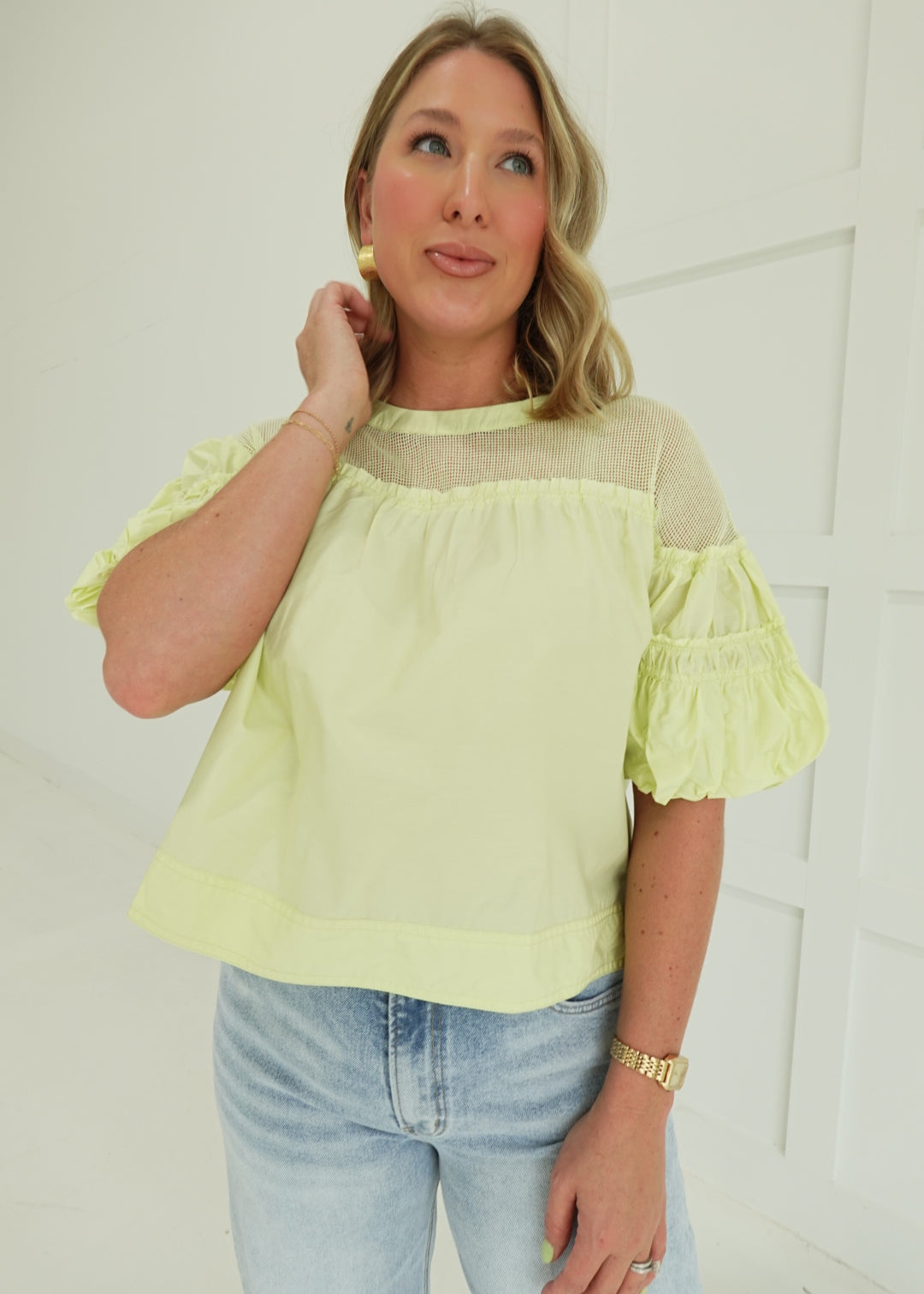 Poppy Mesh Top