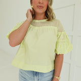 Poppy Mesh Top