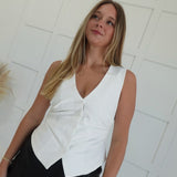 Jeckyll Vest Top - White