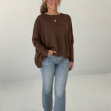 Cooling Down Lightweight Sweater - Brown