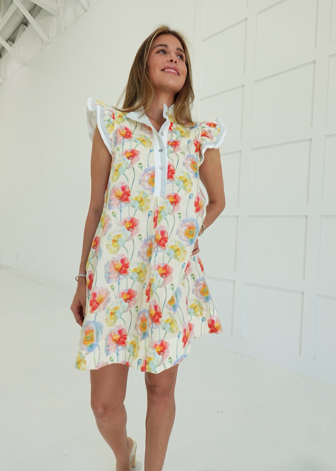 Blissful In Spring Dress - Banana