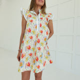 Blissful In Spring Dress - Banana