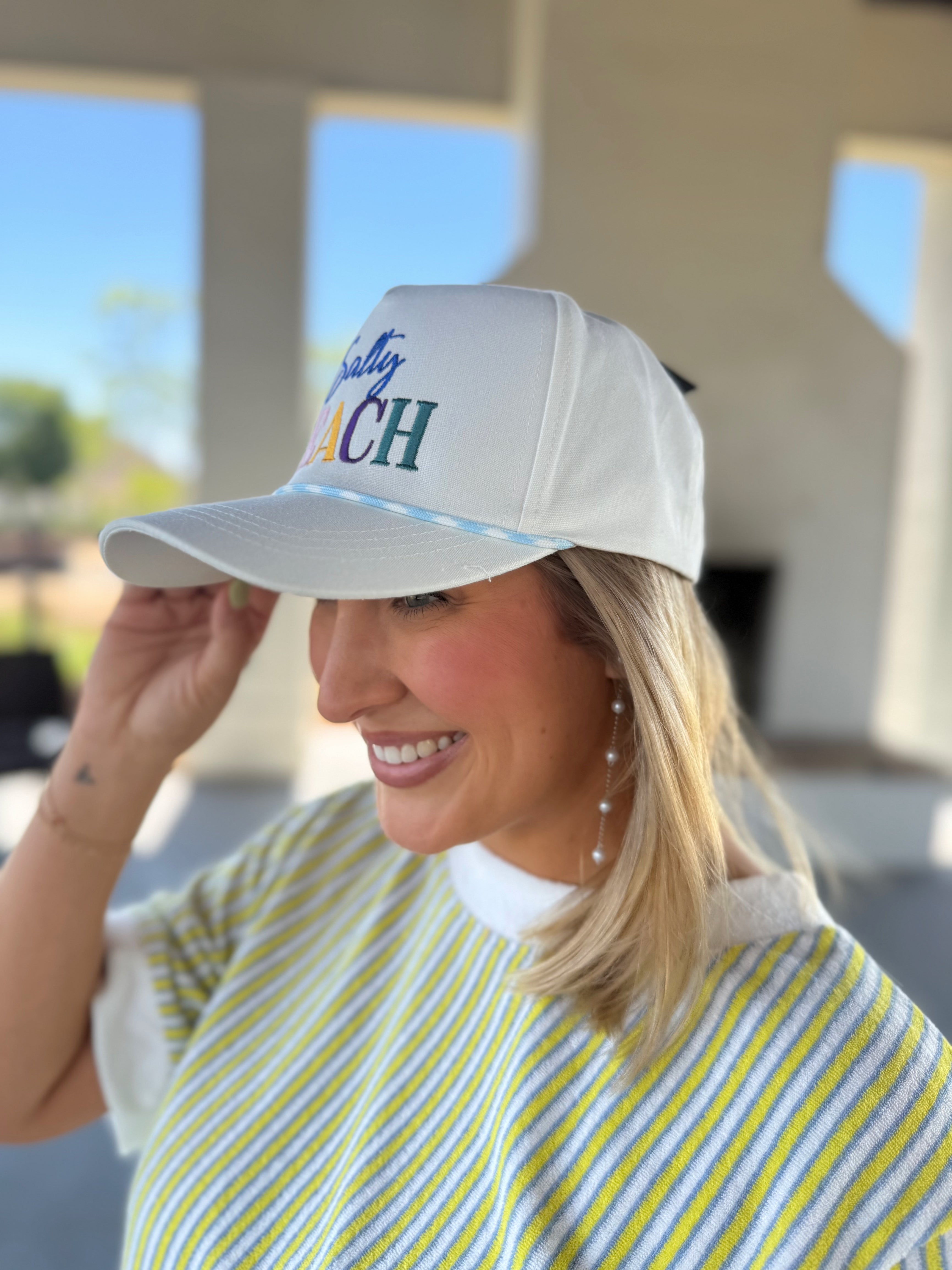 Salty Beach Rope Trucker - Blue Rope