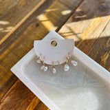 Pearl Charm Hoop Set