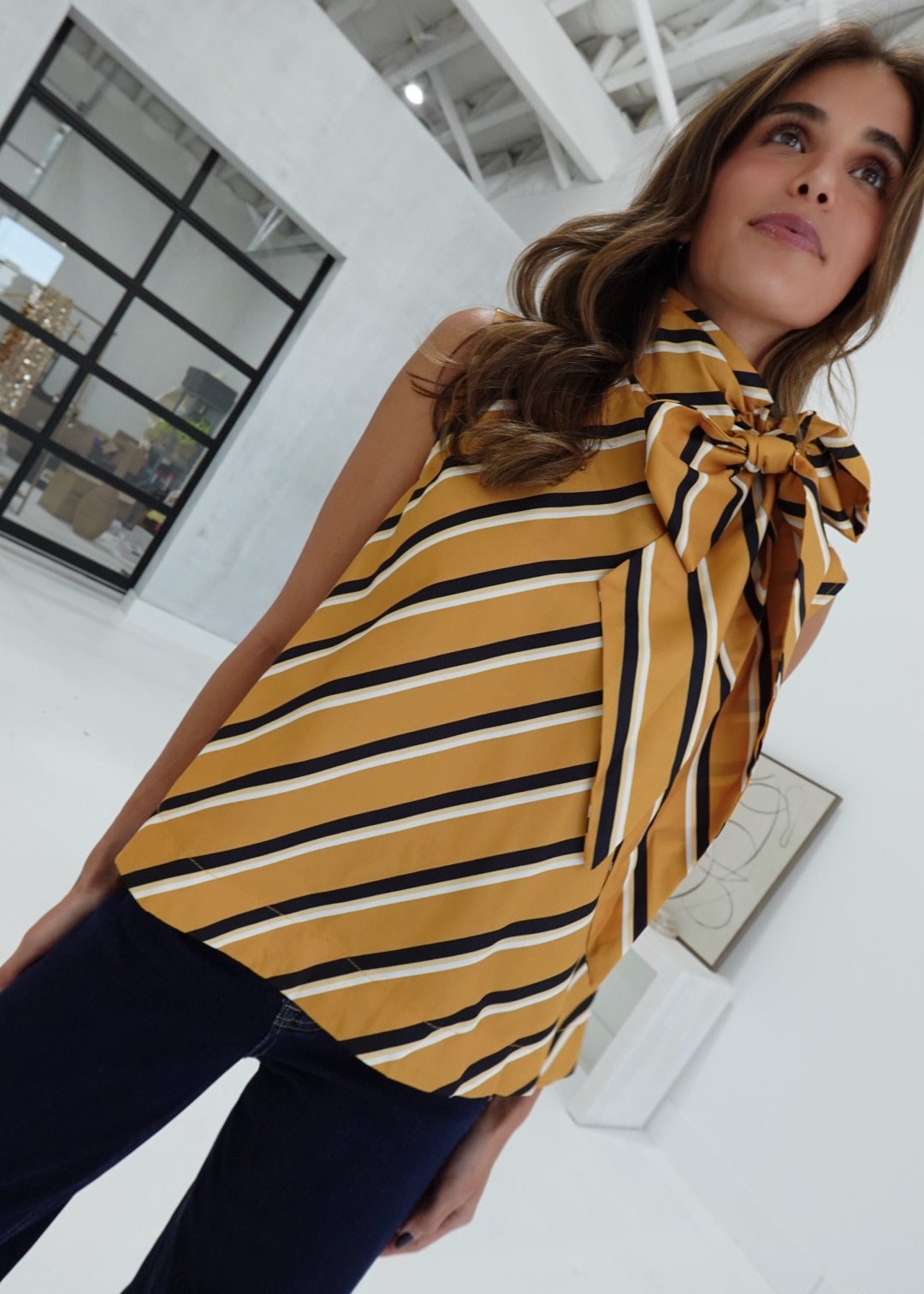Jordana Sleeveless Blouse - Mustard